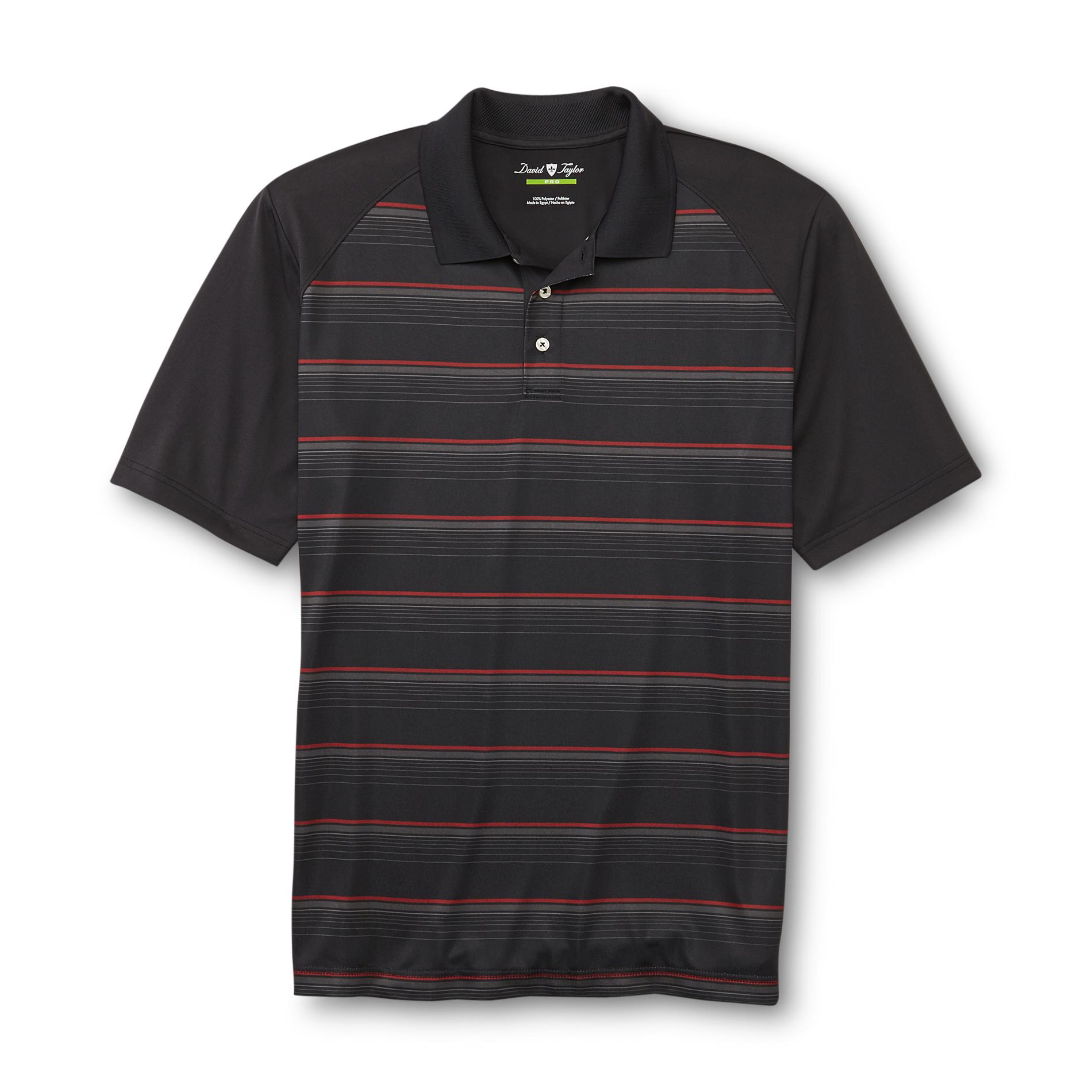 David Taylor Collection Men's Jersey Polo Shirt - Ombre Striped