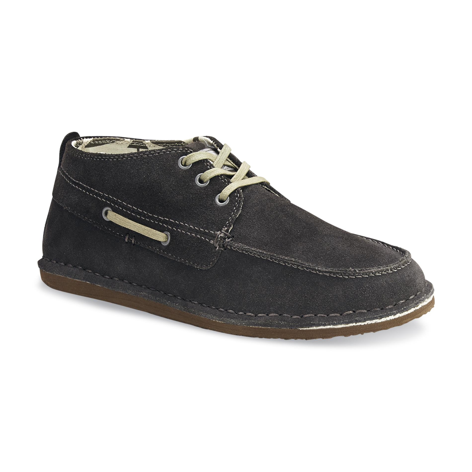 &nbsp; Men's Mojave Grey Leather Lace-Up Chukka Boot