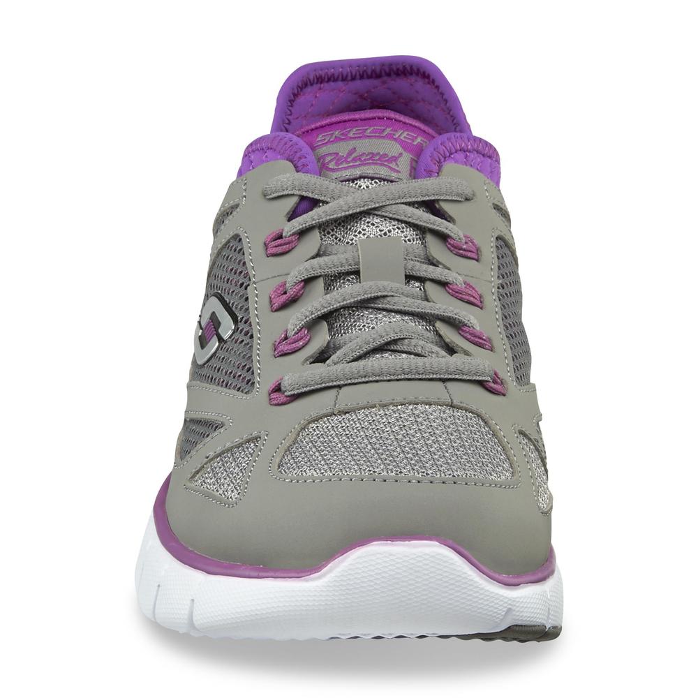 Skechers Women's Royal Forward Gel-Infused Gray/Purple Athletic Shoe