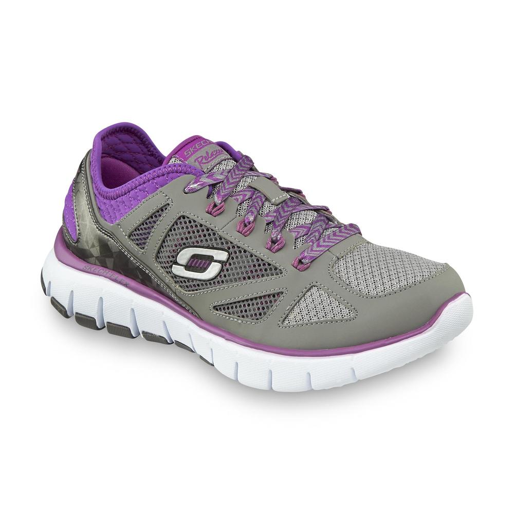Skechers Women's Royal Forward Gel-Infused Gray/Purple Athletic Shoe