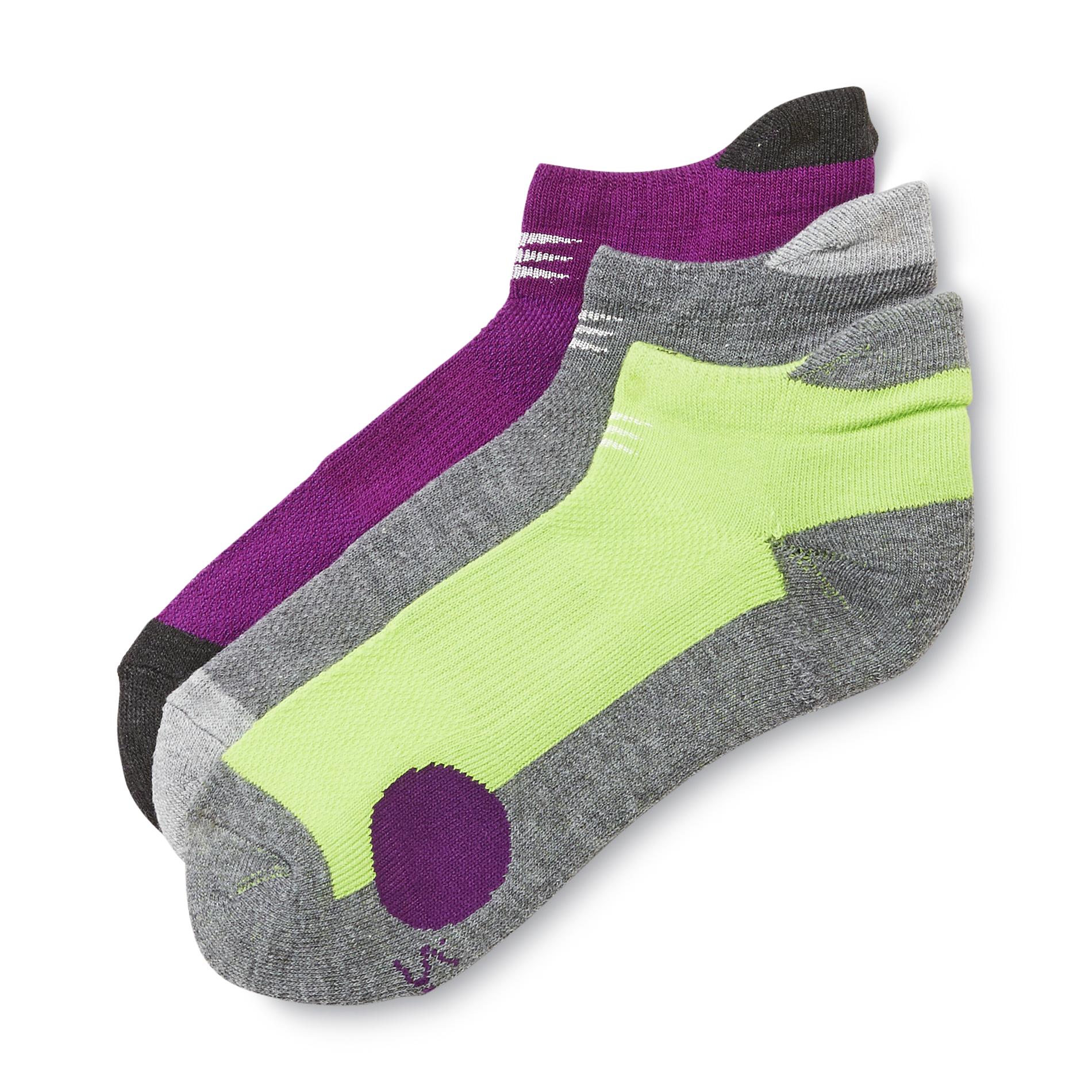 PowerSox® Women's 3Pairs Performance NoShow Tab Socks Assorted