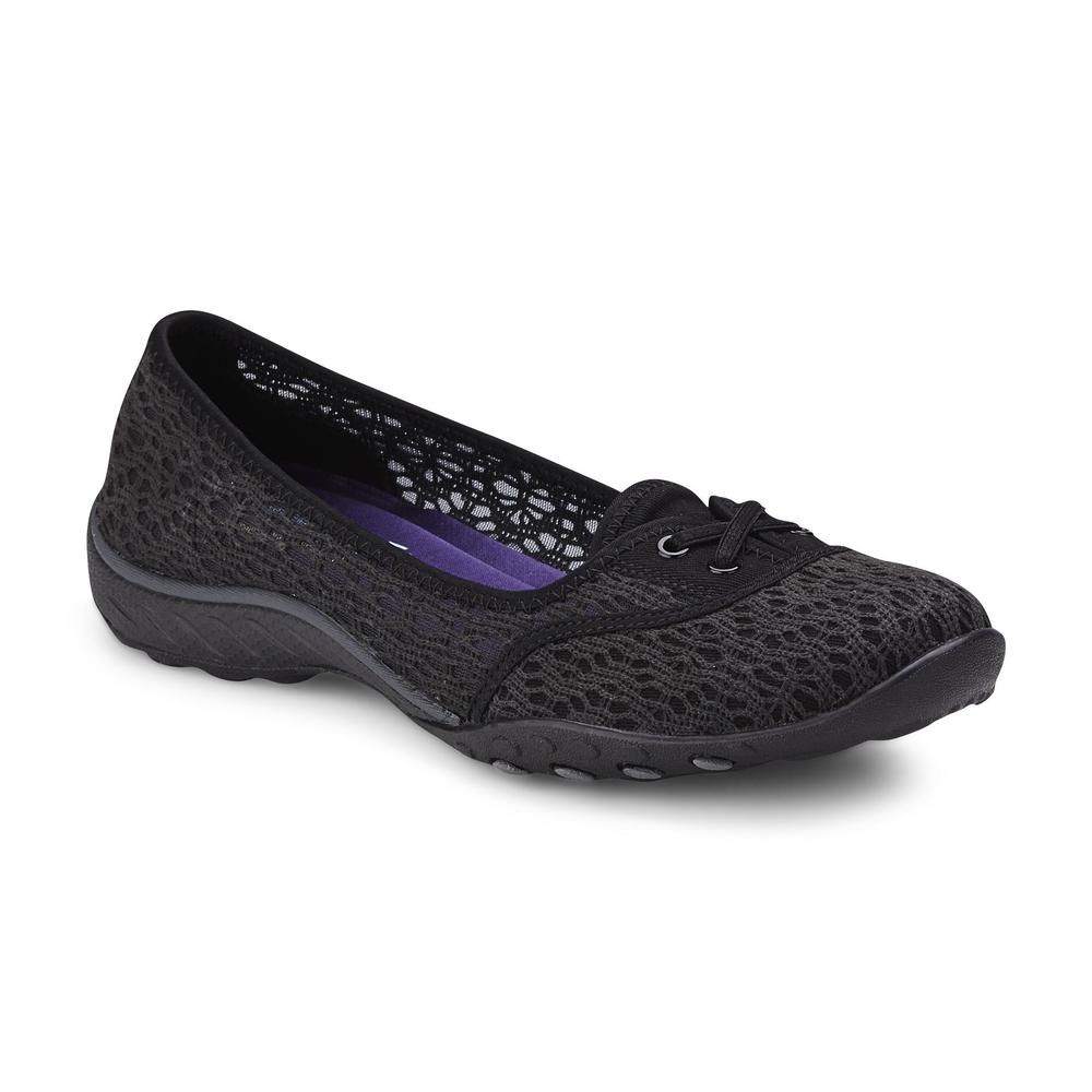 Skechers Women's Relaxed Fit Cutie Pie Black/Lace Casual Shoe