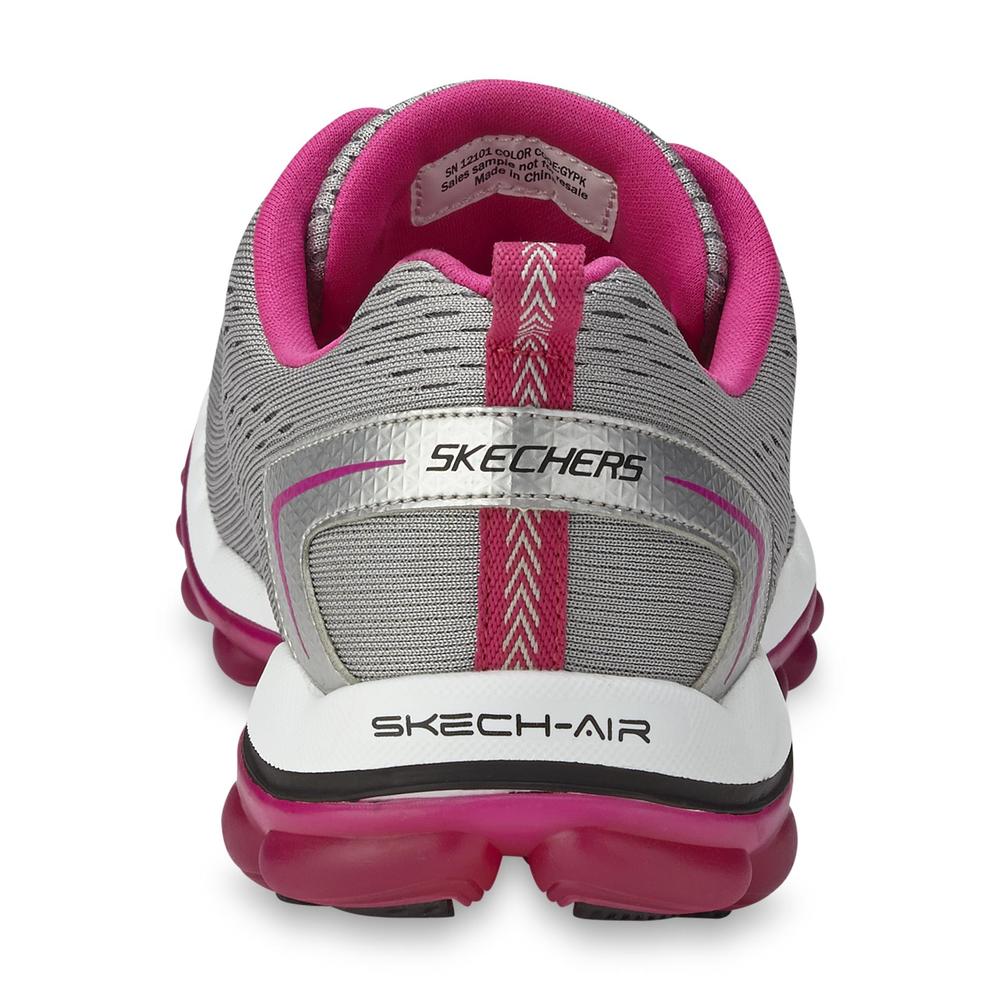 Skechers Women's Skech-Air Run 2.0 Gray/Pink Running Shoe