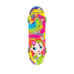 TITAN Flower Power Princess Multi-Color 17-Inch Complete Skateboard for Girls 8+