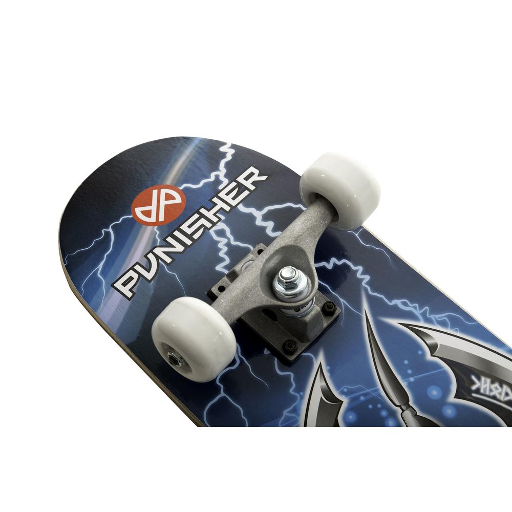 Punisher Skateboards  9022 Warrior 31.5-Inch Complete Skateboard  Concave Double Kick Tail