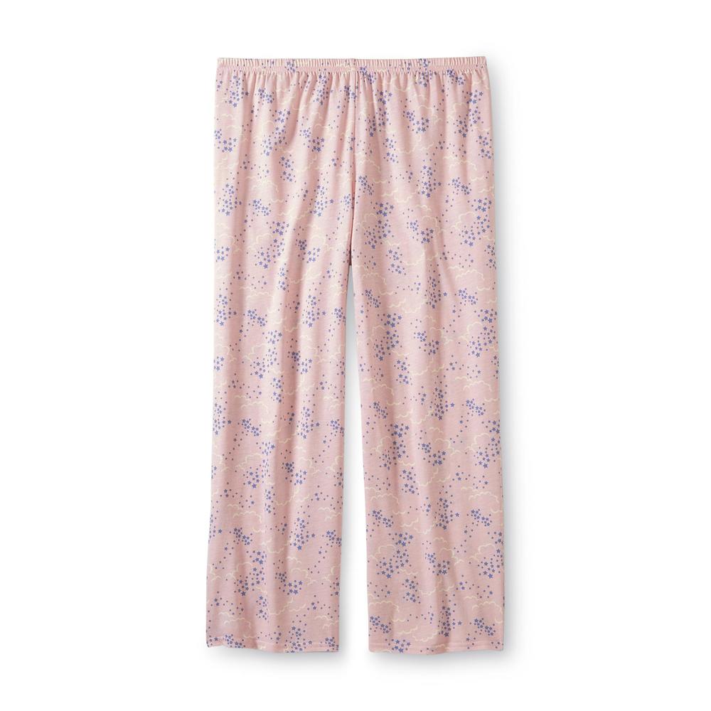 Pink K Women's Pajama Top & Capri Pants - Stars