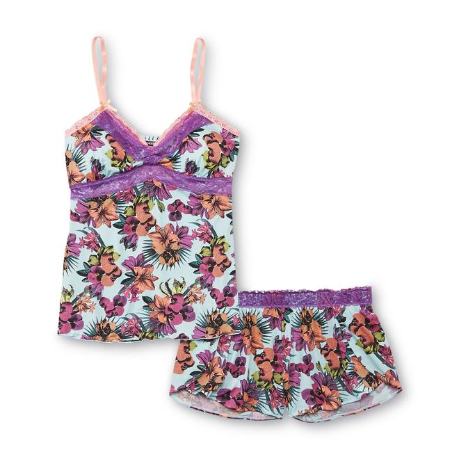 Joe Boxer Women's Camisole & Pajama Shorts Floral