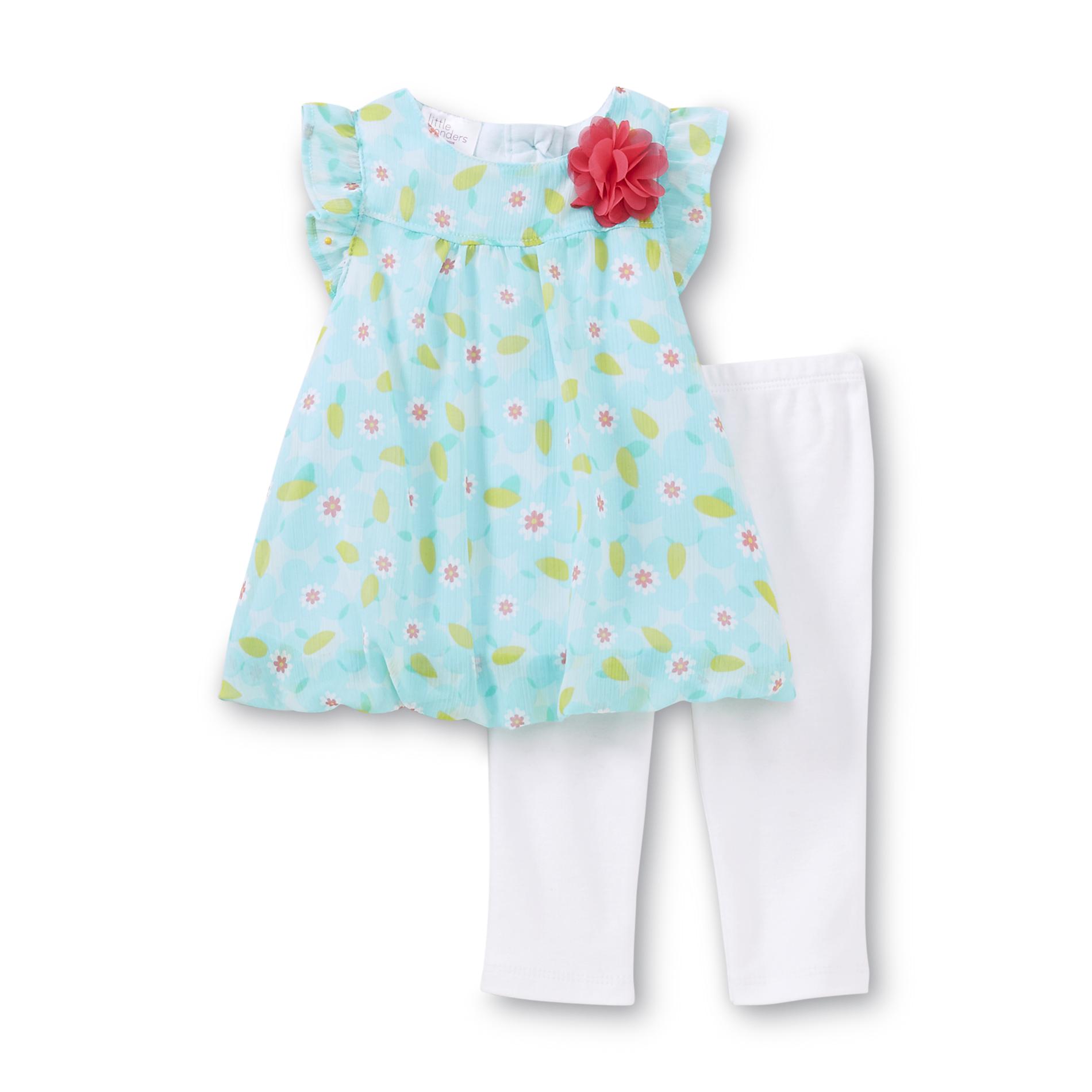Little Wonders Newborn & Infant Girl's Chiffon Top & Leggings - Floral