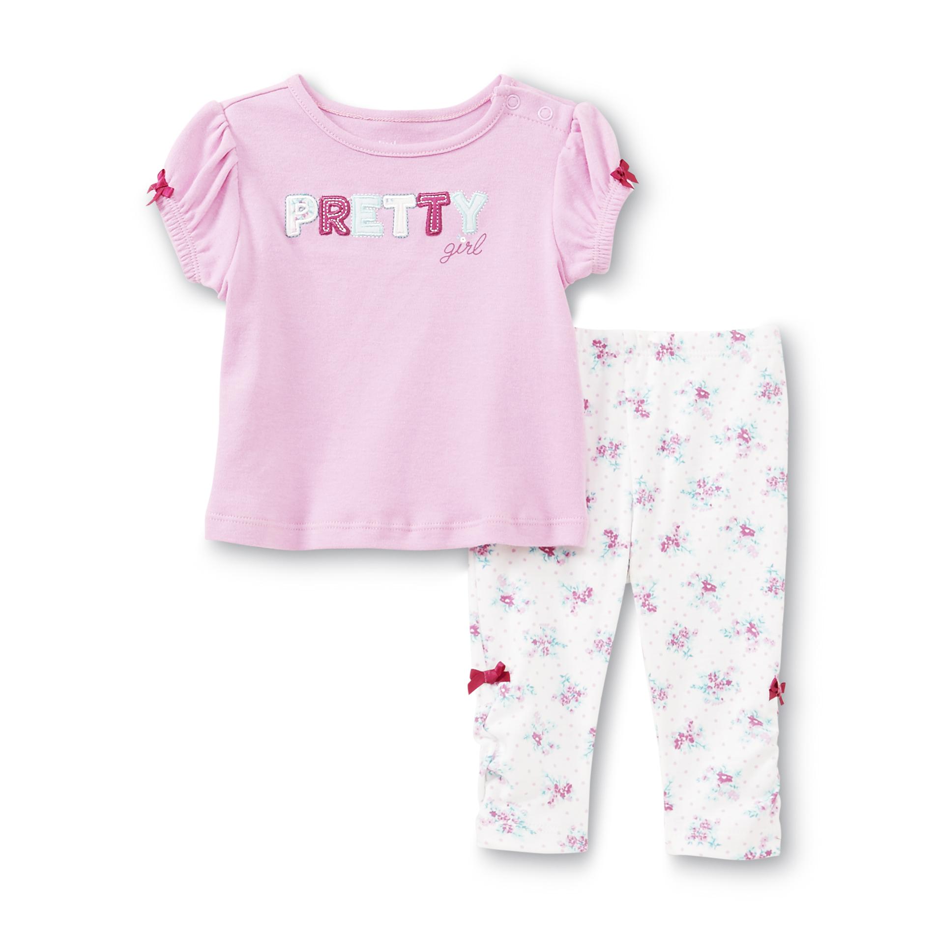 Little Wonders Newborn & Infant Girl's Graphic Shirt & Leggings - Pretty Girl