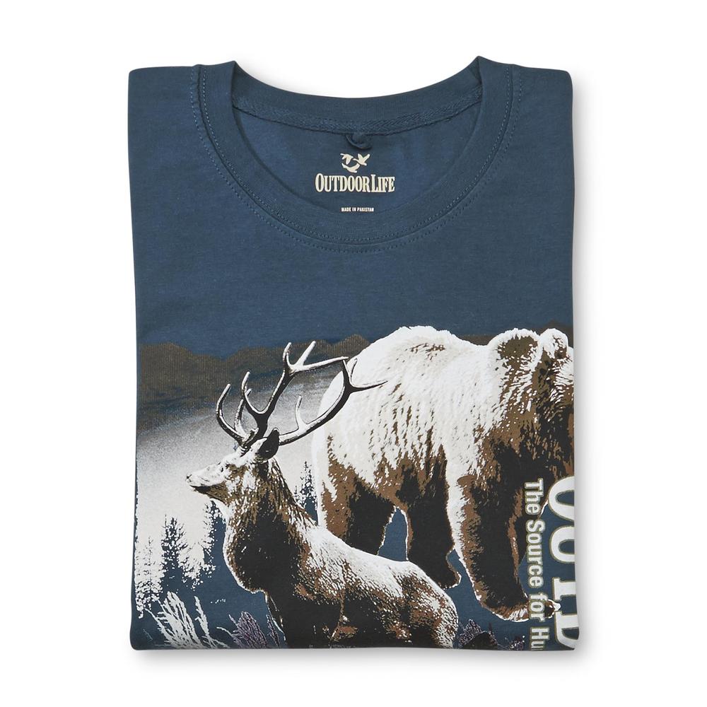Outdoor Life&reg; Men's Graphic T-Shirt - Bear  Deer & Fish Print