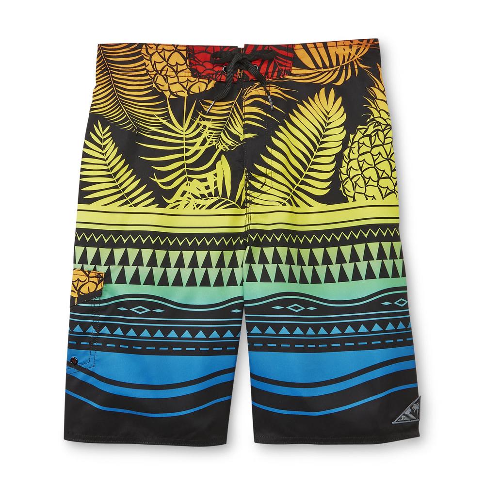 Joe Boxer Men's Boardshorts - Tropical Tribal Print