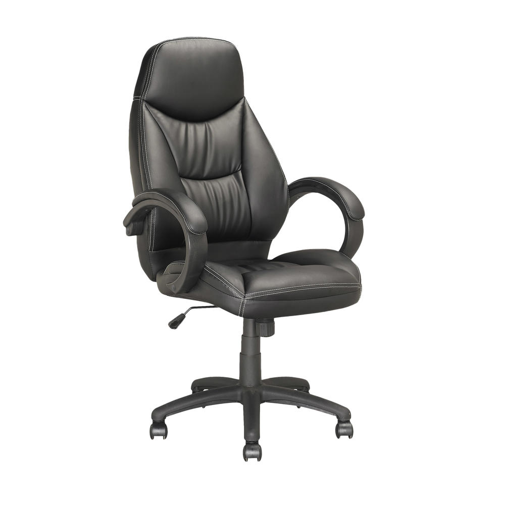 CorLiving LOF 508 O Executive Office Chair in Black Leatherette   Home