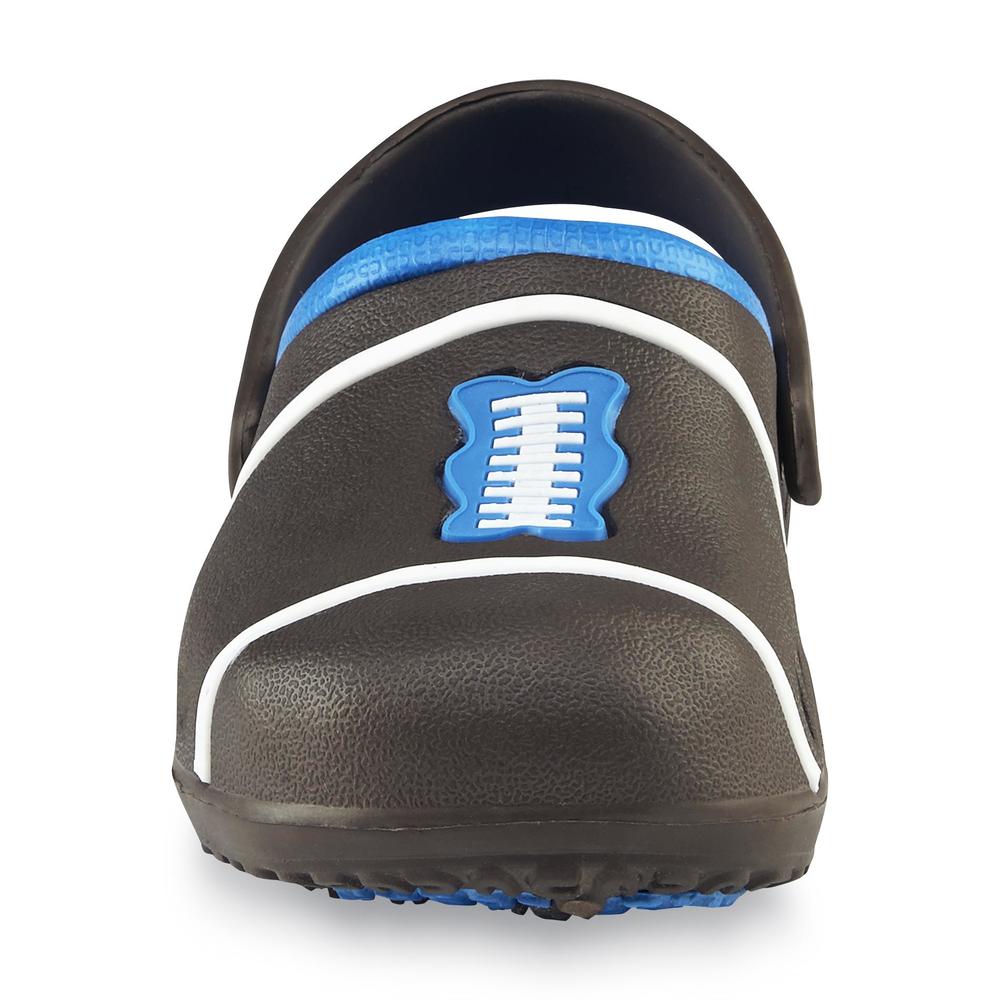 &nbsp; Boy's Brown/Blue Football Clog Sandal