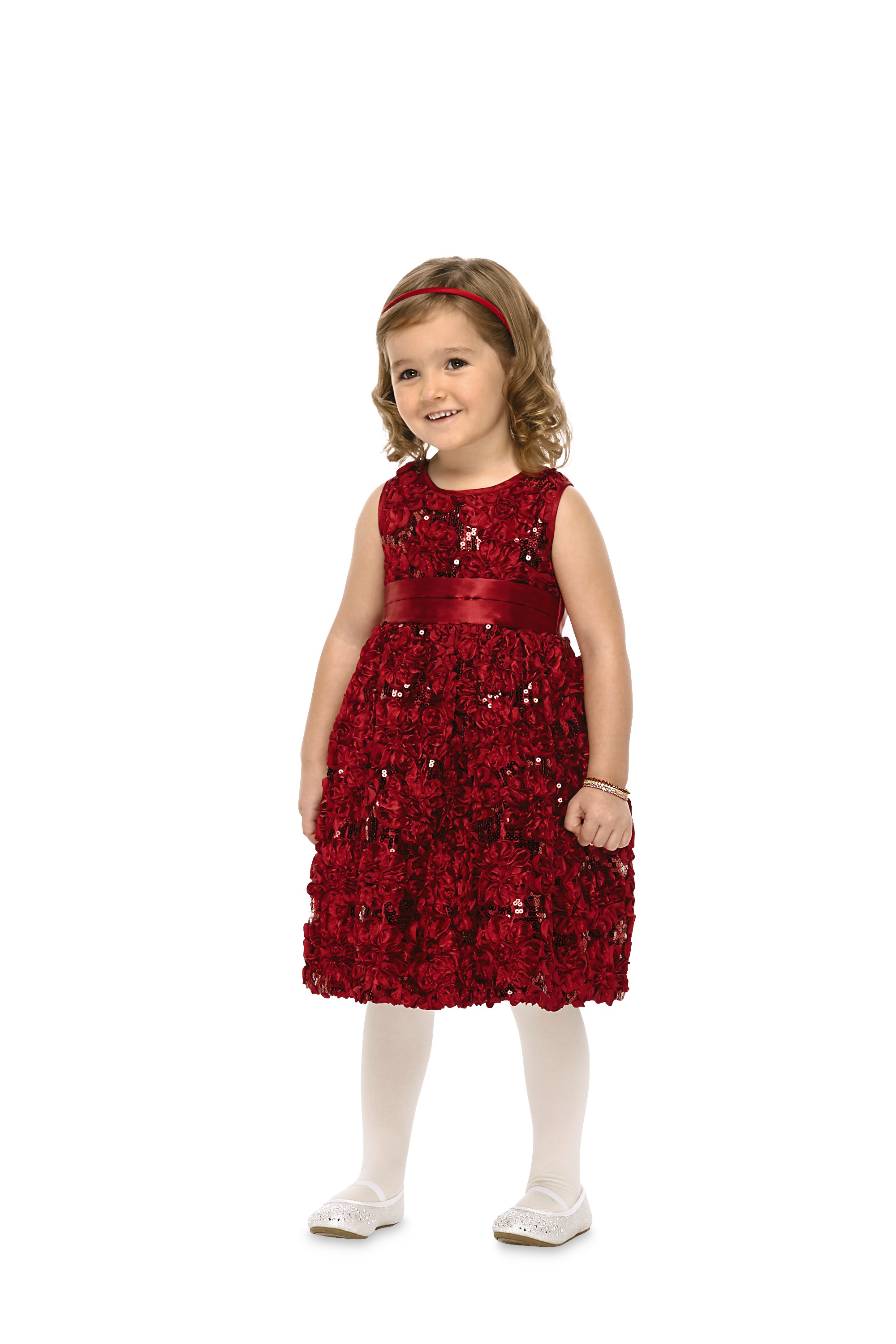 Holiday Editions Infant & Toddler Girl's Sequined Floral Formal Dress