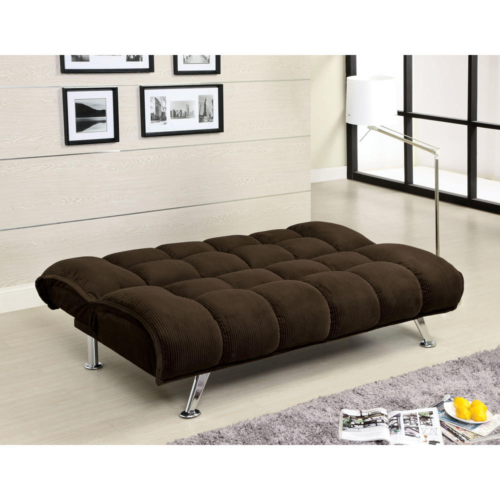 Furniture of America Deering Padded Corduroy Futon Sofa