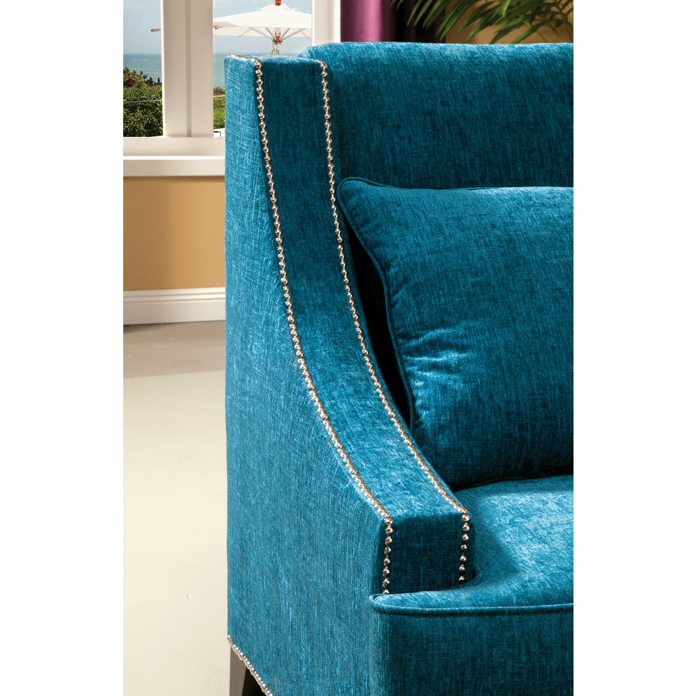 Furniture of America Sorel Fabric Nailhead Trim Chair