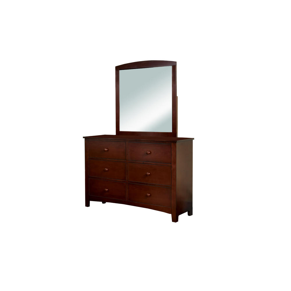 Furniture of America Giles 6-Drawer Dresser with Mirror