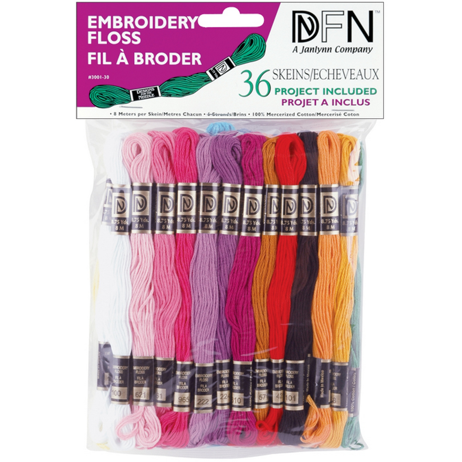 JANLYNN Cotton Embroidery Floss Pack -Pastel