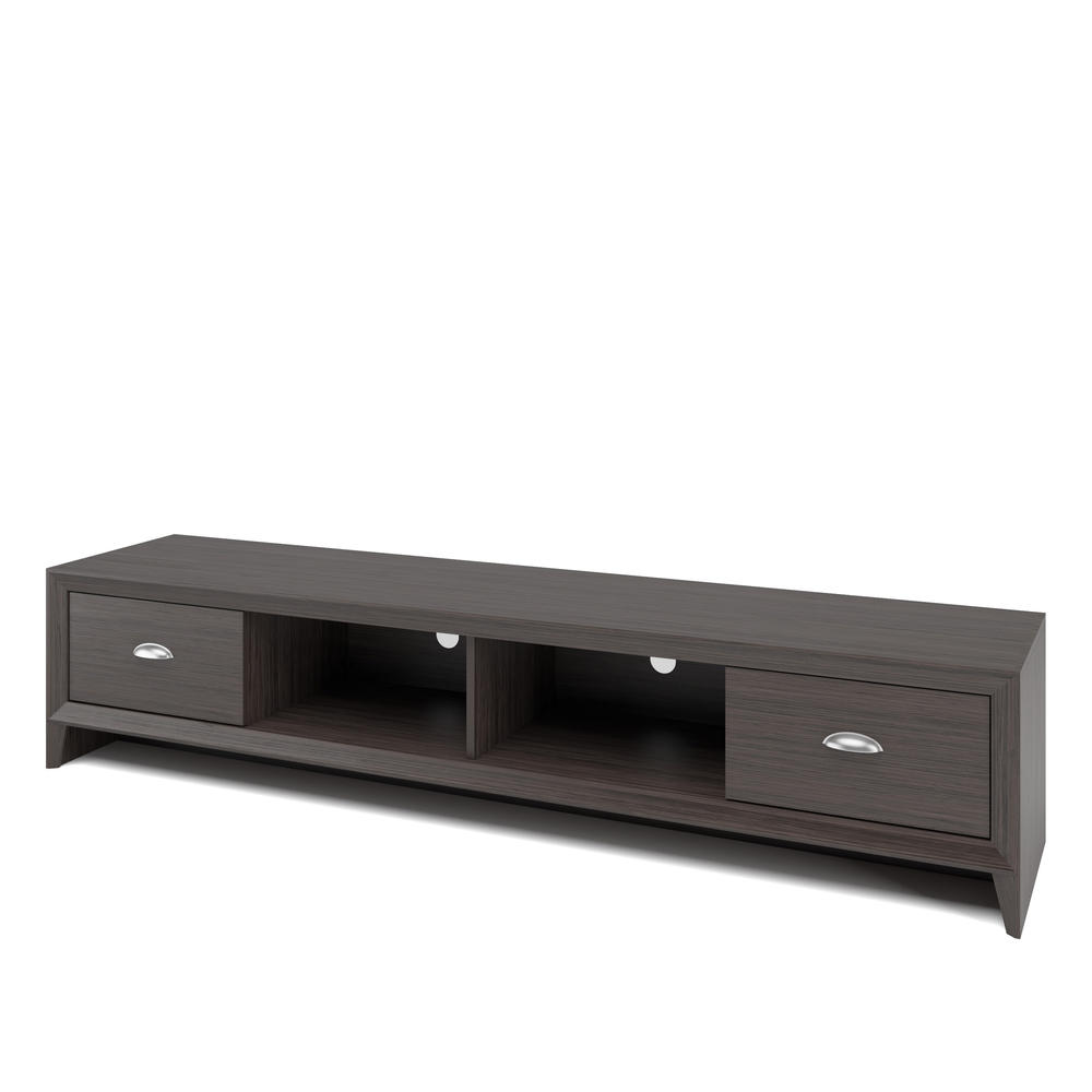 CorLiving Lakewood Extra Wide TV Bench in Modern Wenge Finish, for TVs up to 80"