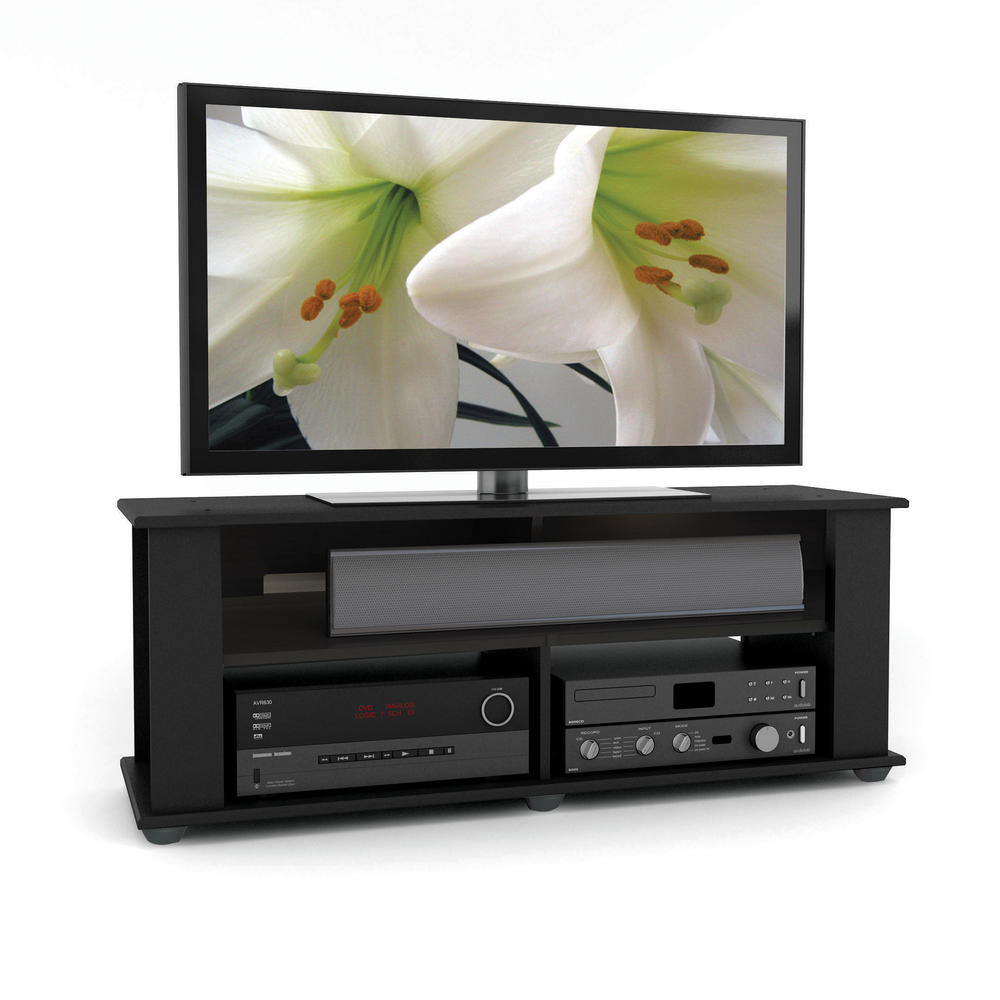 CorLiving Bakersfield Ravenwood Black TV/Component Stand, for TVs up to 55"