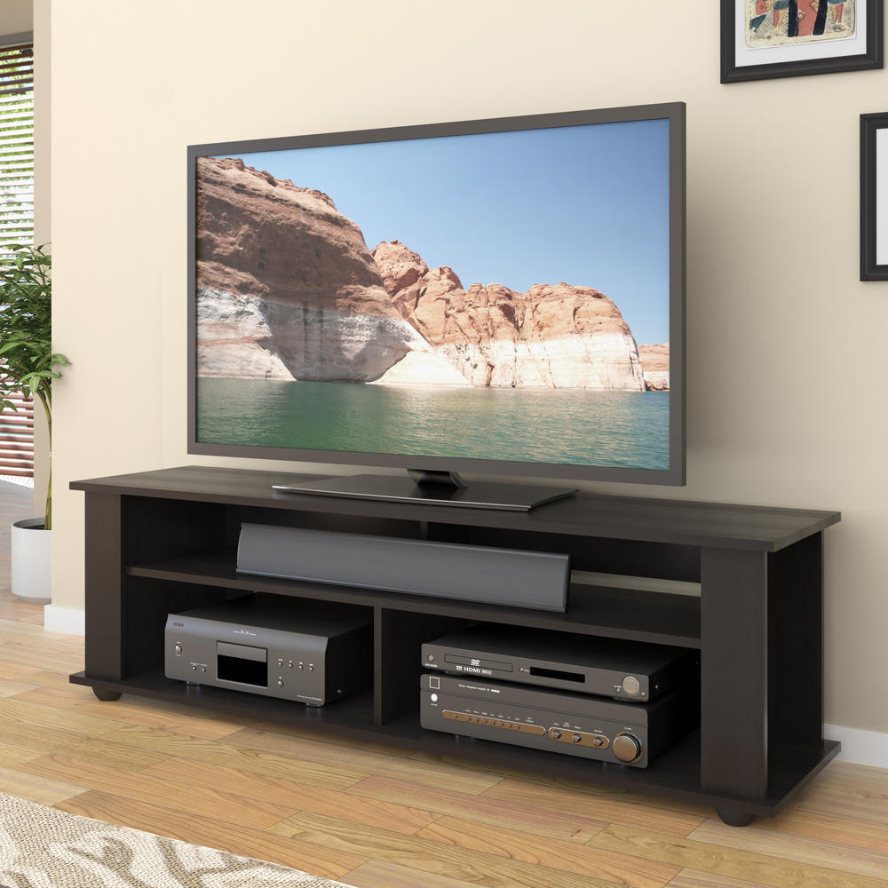 CorLiving Bakersfield Ravenwood Black TV/Component Stand, for TVs up to 65"