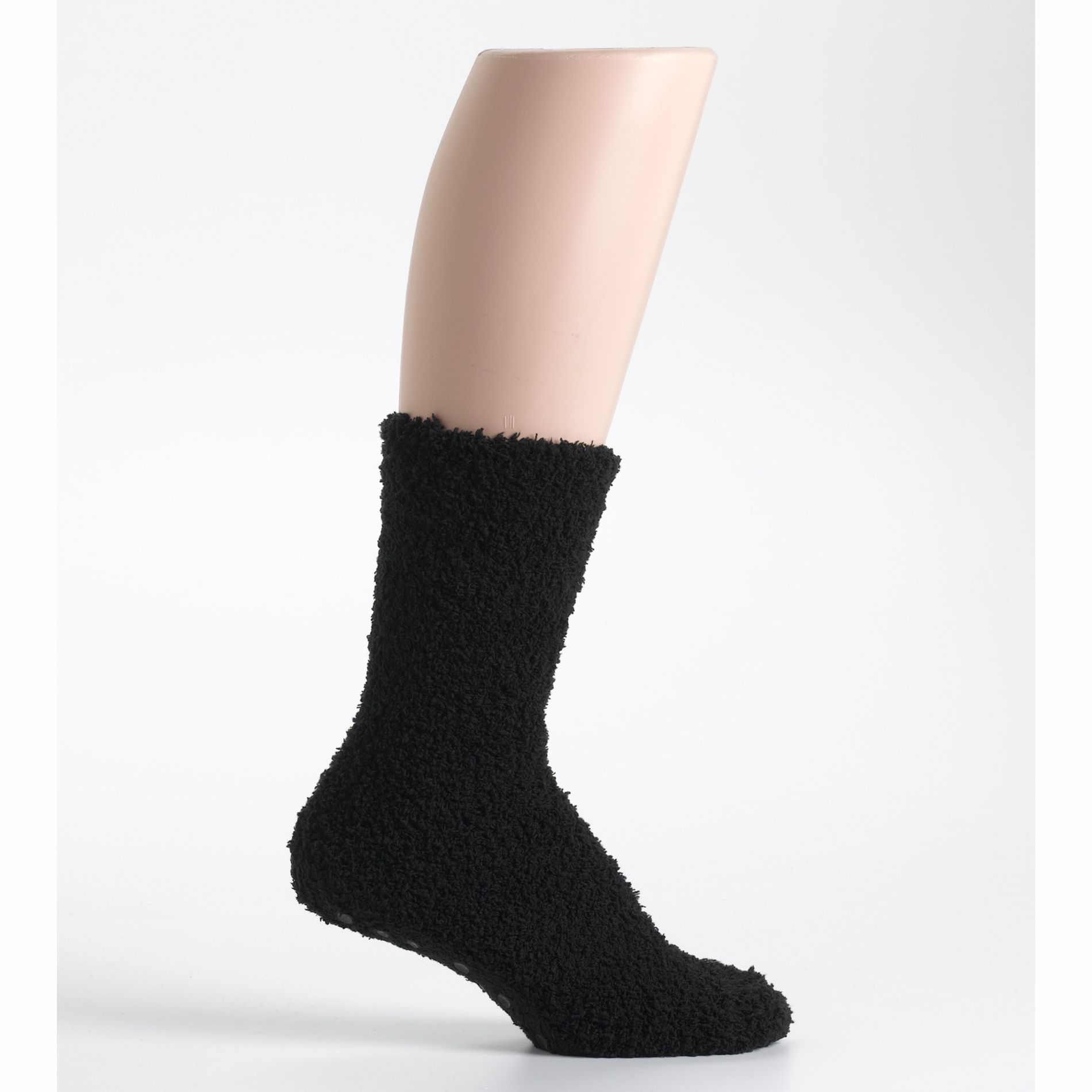 Joe Boxer Women&#39;s Solid Color Fuzzy Slipper Socks
