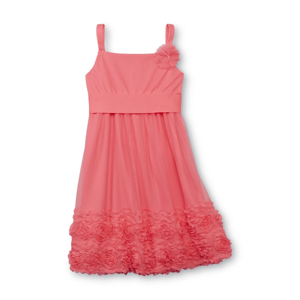 Sophia Grace & Rosie Girl's Sleeveless Soutache Party Dress - Neon
