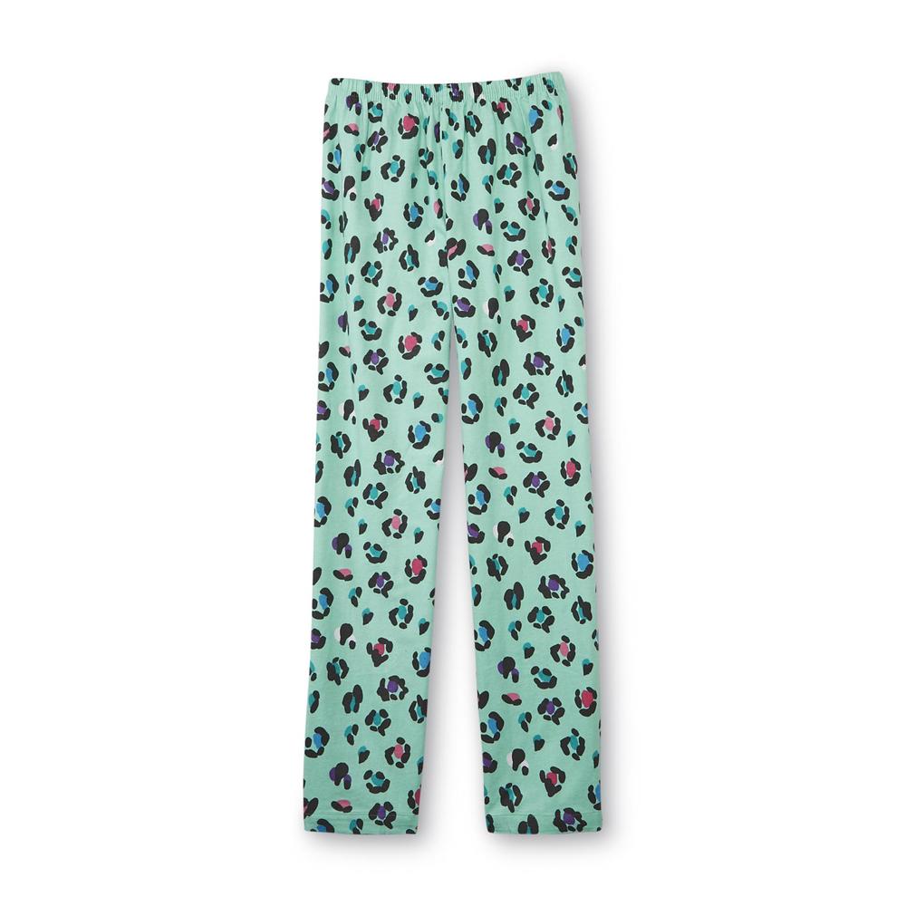 Joe Boxer Women's Flannel Pajama Shirt & Pants - Cheetah