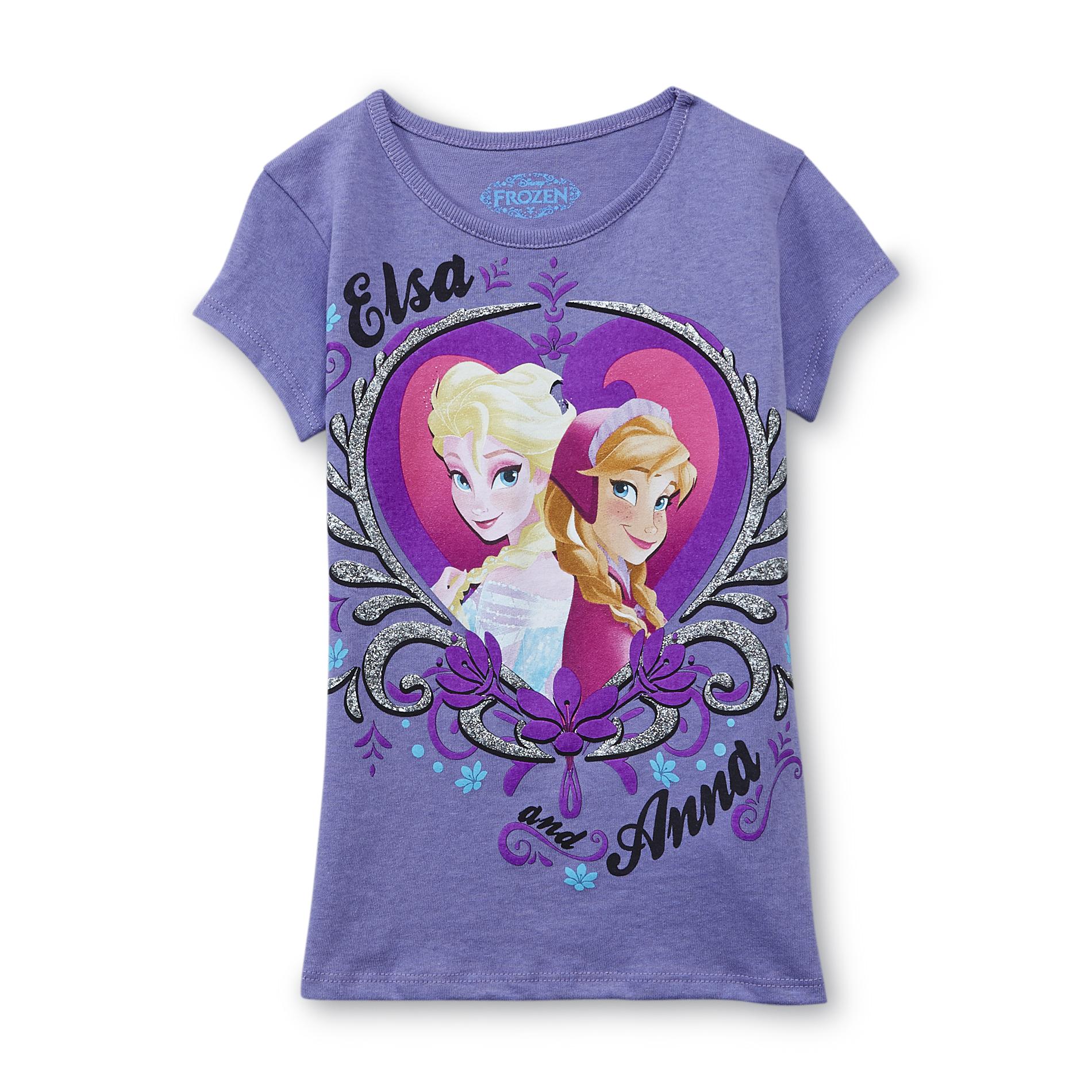 Disney Frozen Girl's Graphic T-Shirt - Elsa & Anna