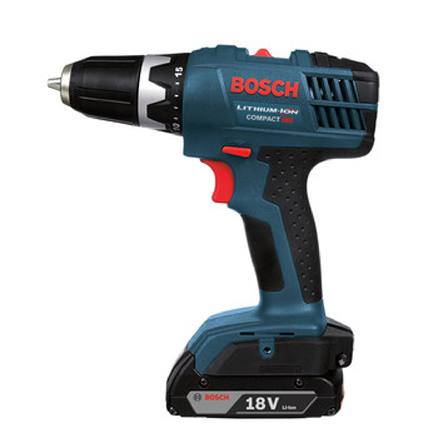 Factory-Reconditioned Bosch HDS180-03-RT 18V Cordless Lithium-Ion Compact Tough 1/2 in. Hammer Drill Driver with 2 Batteries