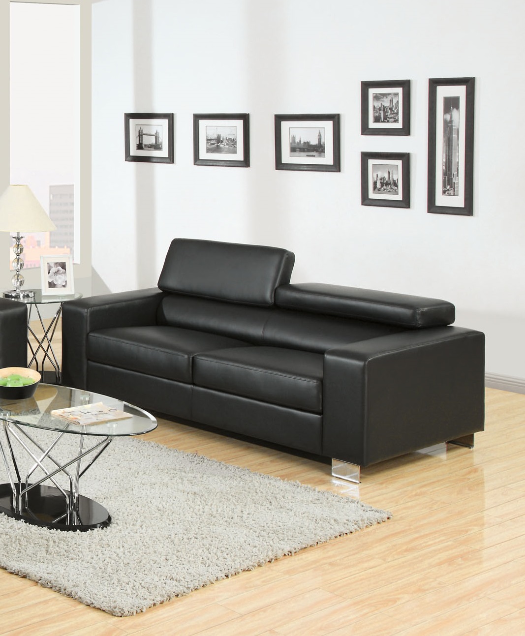 Furniture of America Esterie Modern Gas Lift Headrest Sofa
