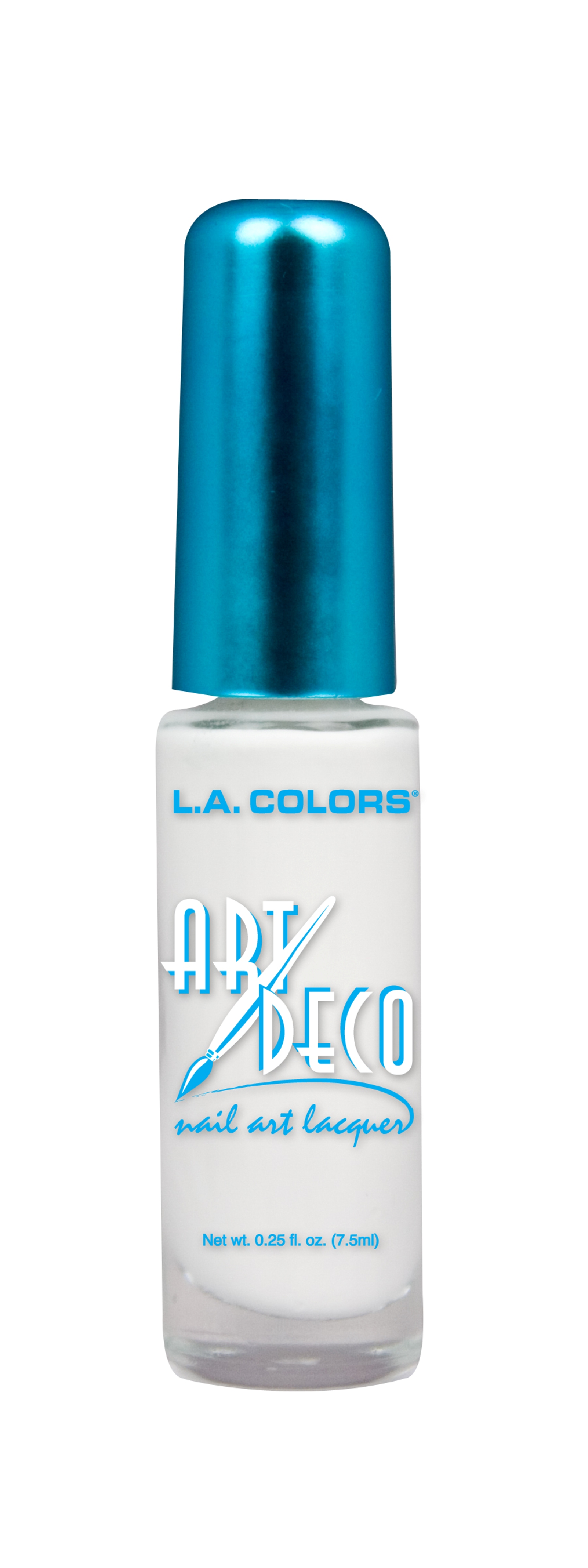 L.A. Colors Art Deco Nail Art 901 White  0.25 fl oz  7.5 ml