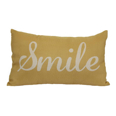 Smile Oblong Word Pillow