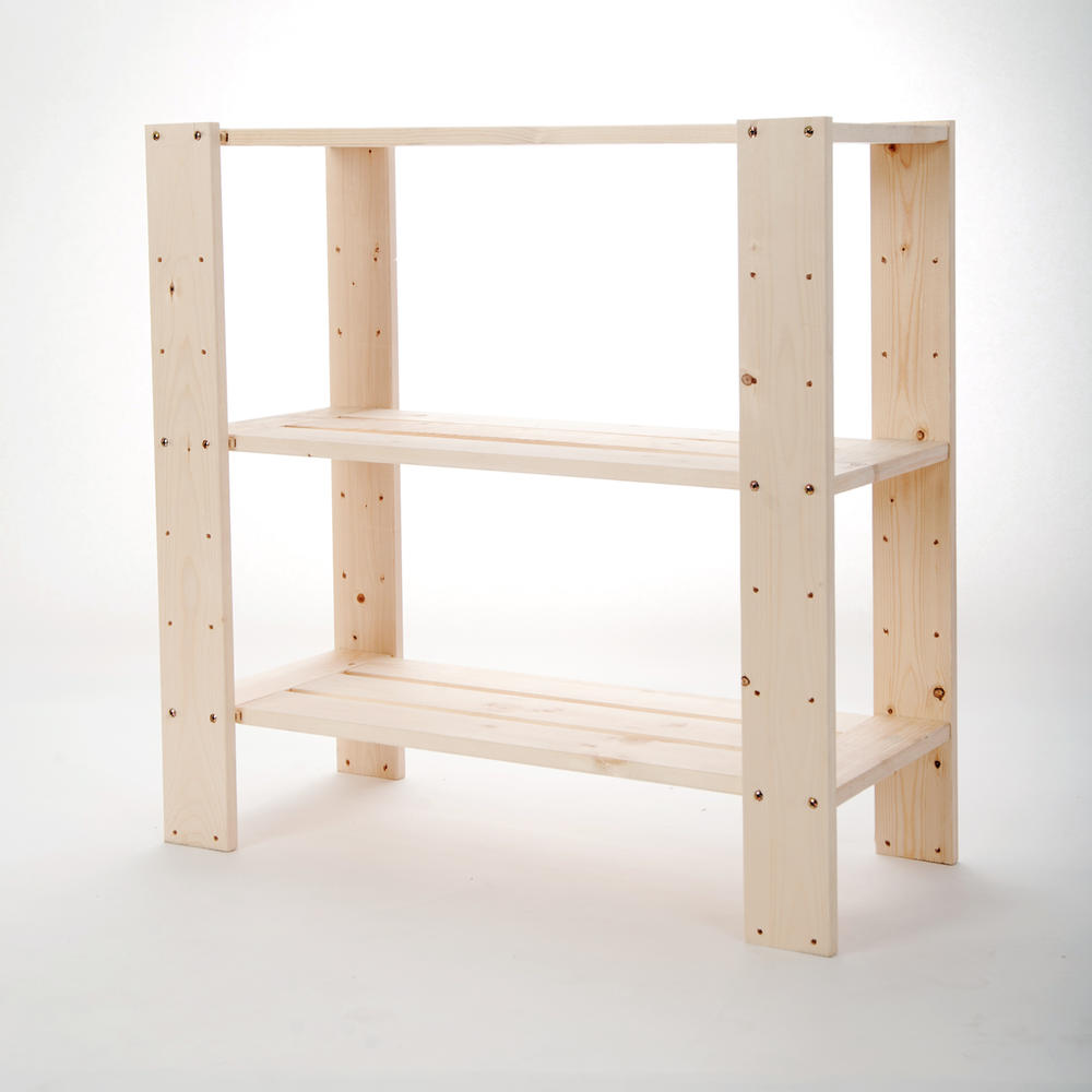 Stor 3 Shelf Pine Shelving