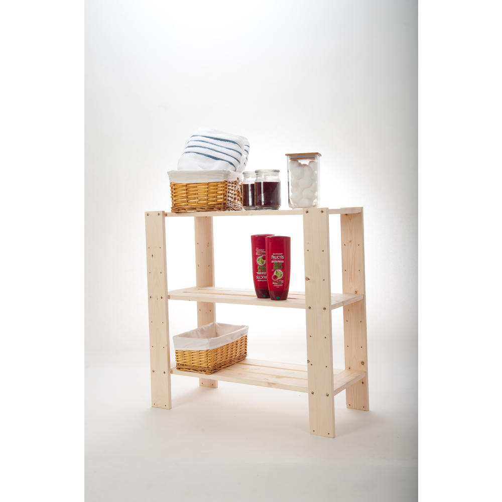 Stor 3 Shelf Pine Shelving