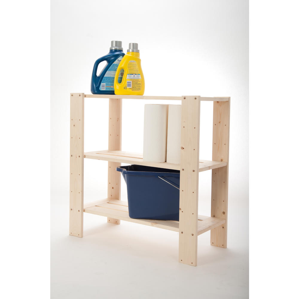 Stor 3 Shelf Pine Shelving