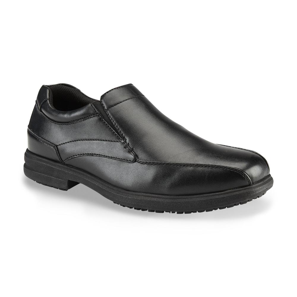 Nunn Bush Men's Sanford Slip-Resistant Loafer - Black Wide Width Avail