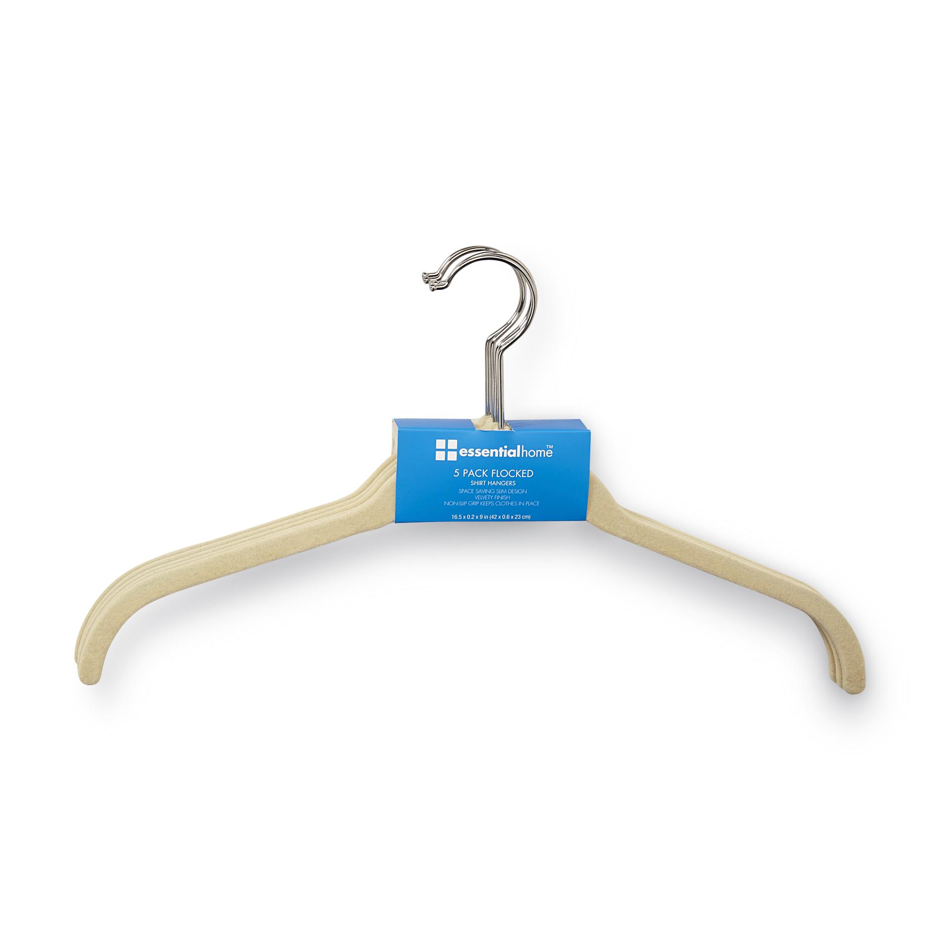 Essential Home 5-Pack Flocked Shirt Hangers