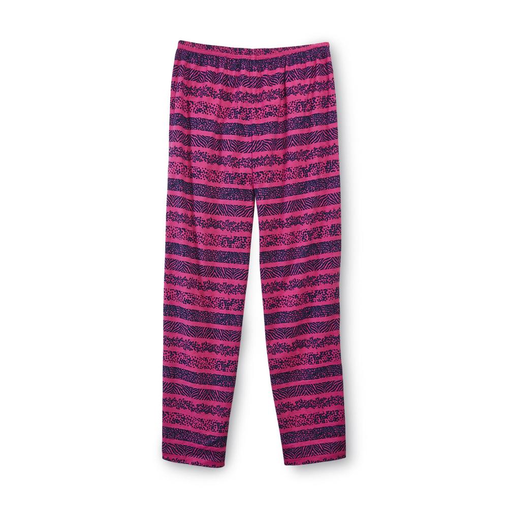 Joe Boxer Women's Flannel Pajama Shirt & Pants - Animal Print