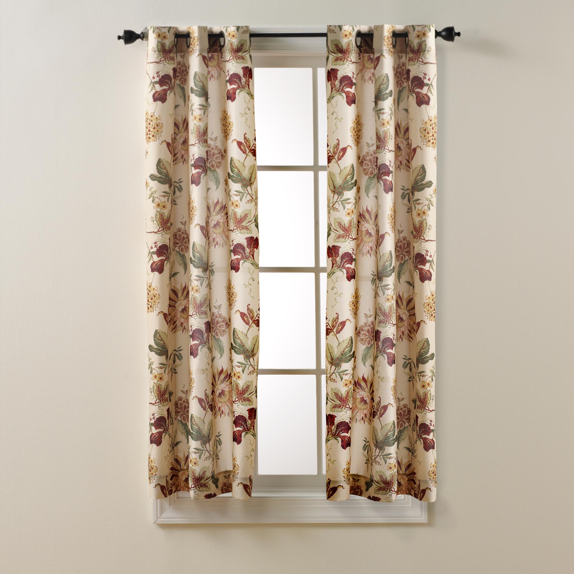 Essential Home 40" x 63"  Vivianna Window Panel - Floral Print