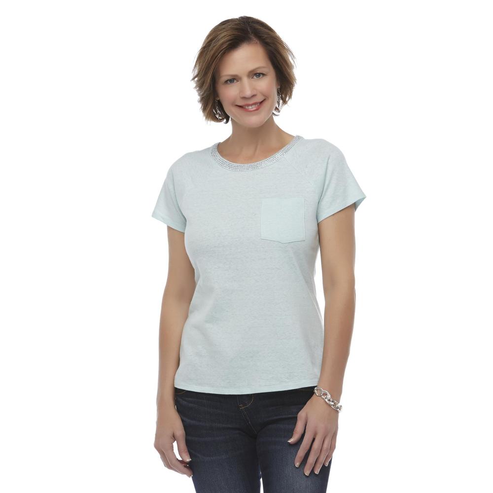 Jaclyn Smith Women's Embellished T-Shirt