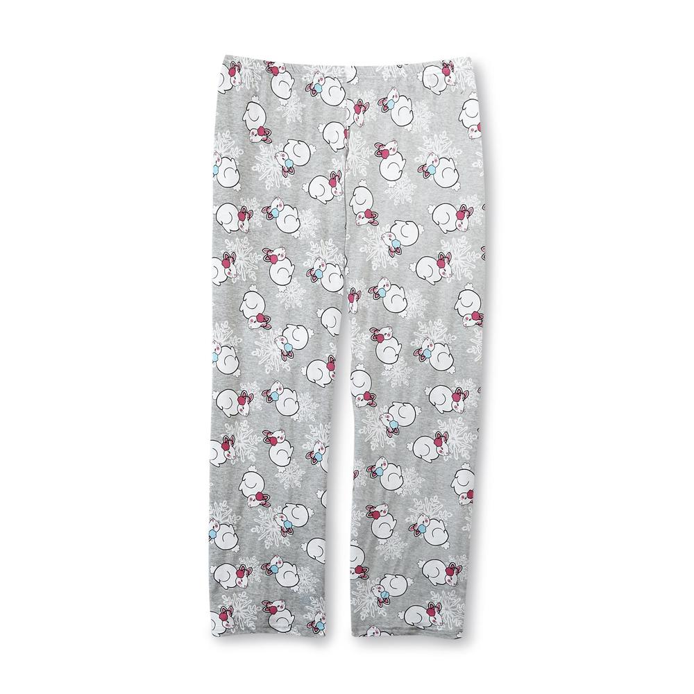 Joe Boxer Women's Plus Pajama Shirt  Pants & Shorts - Snow Bunny