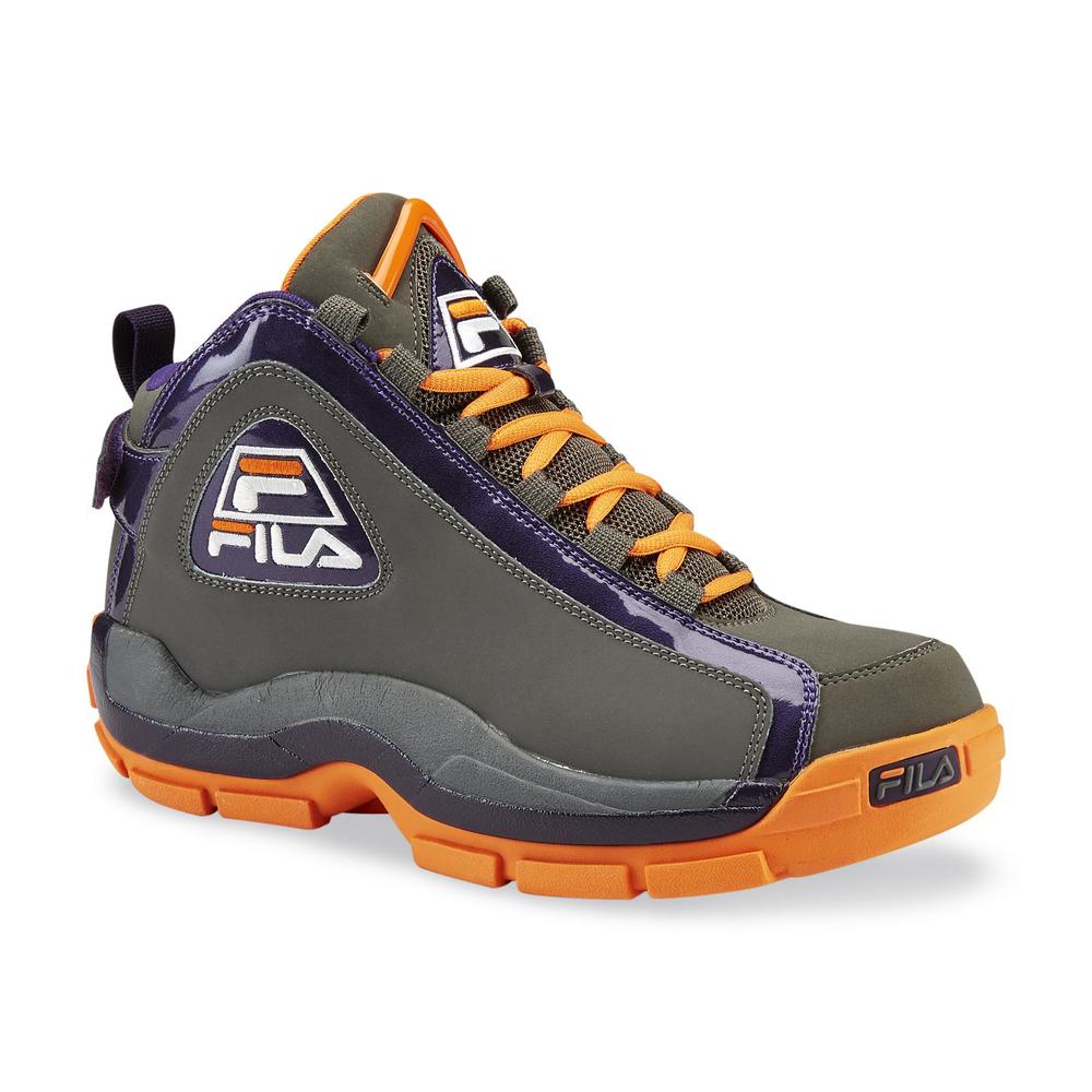 Fila Men's The 96 Pewter/Orange/Purple High-Top Athletic Shoe