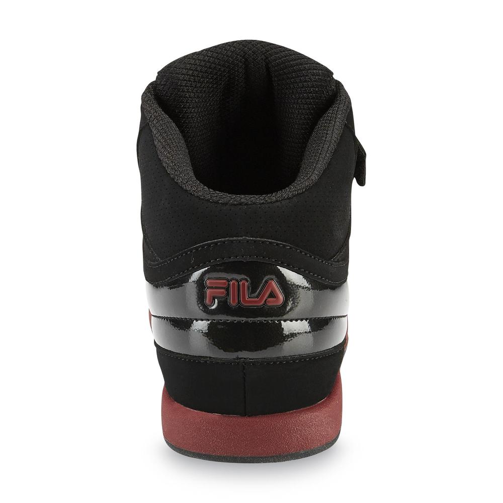 Fila Men's Fusion II Black/Red High-Top Athletic Shoe