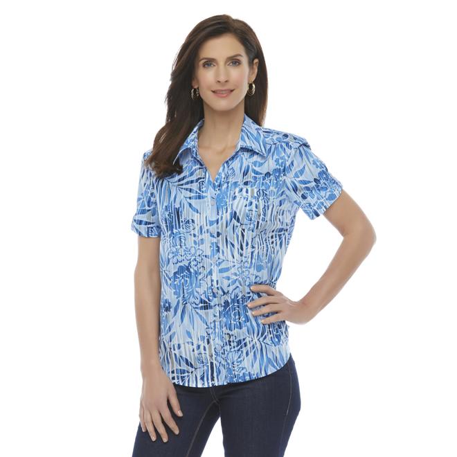 Erika Women's Camp Shirt Floral Jungle