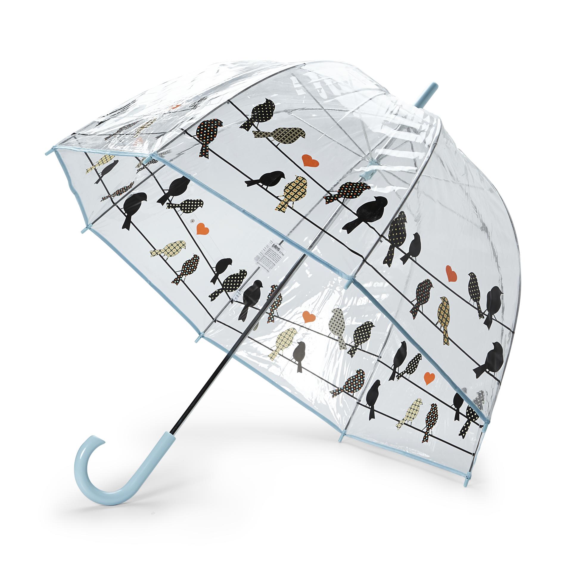 Totes Women's Clear Bubble Umbrella - Birds Totes Women's Clear Bubble Umbrella - Birds