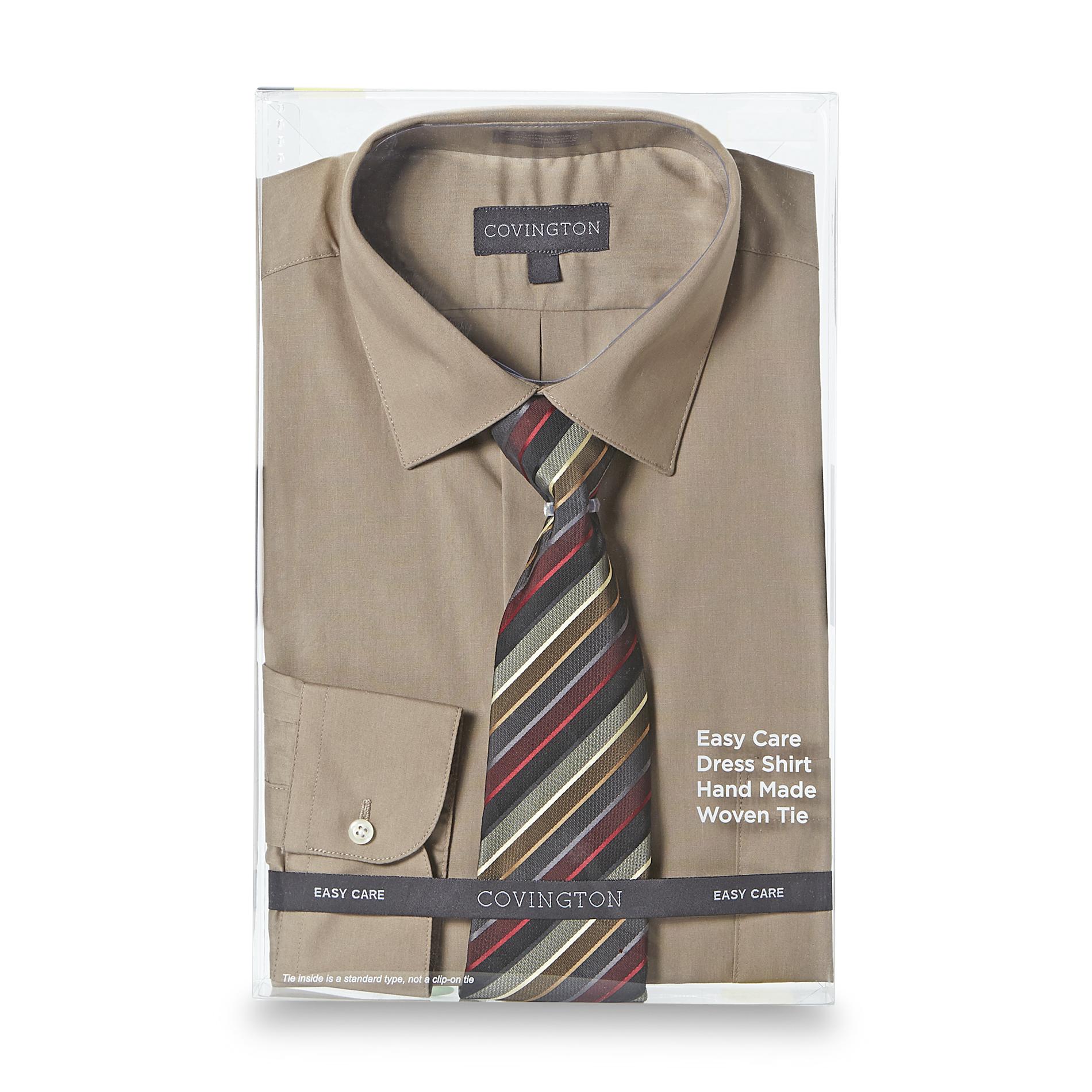 Covington Men's Dress Shirt & Necktie - Striped
