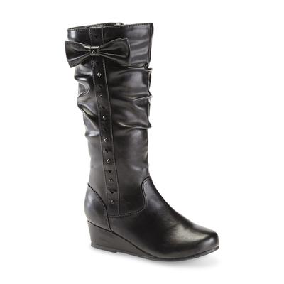 Canyon River Blues Girl's Petra Black Slouchy Wedge Boot