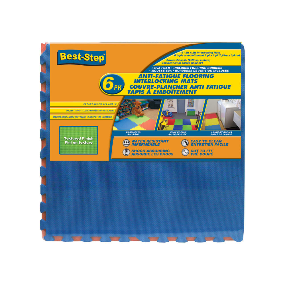 Best Step Primary Colors Foam Flooring 6 pack