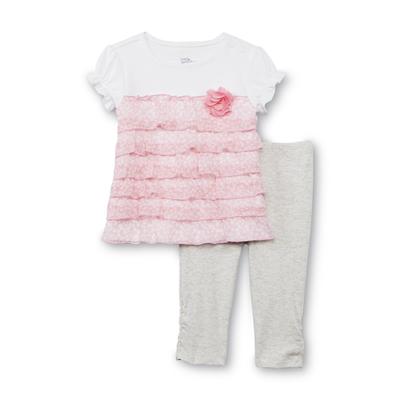 Little Wonders Newborn & Infant Girl's Ruffle Top & Leggings - Floral Print